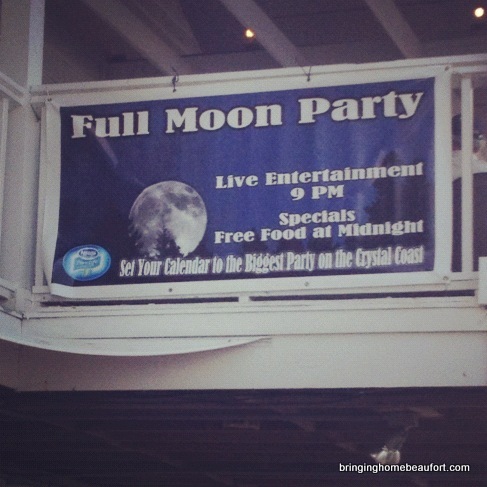 Full moon party at the Dockhouse